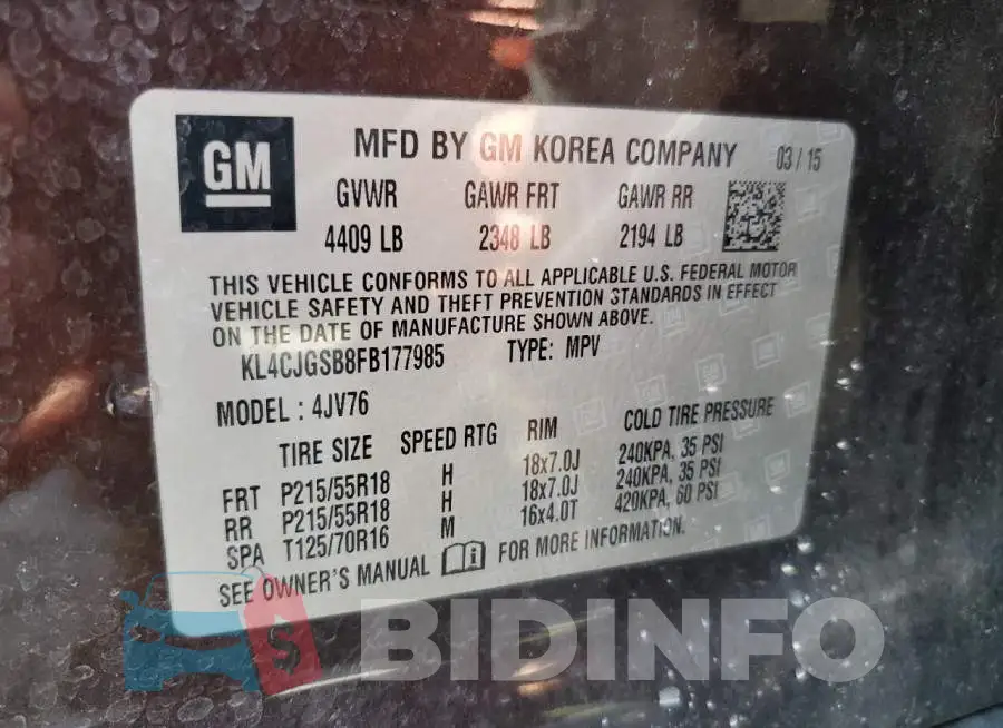 KL4CJGSB8FB177985 Photo# 12
