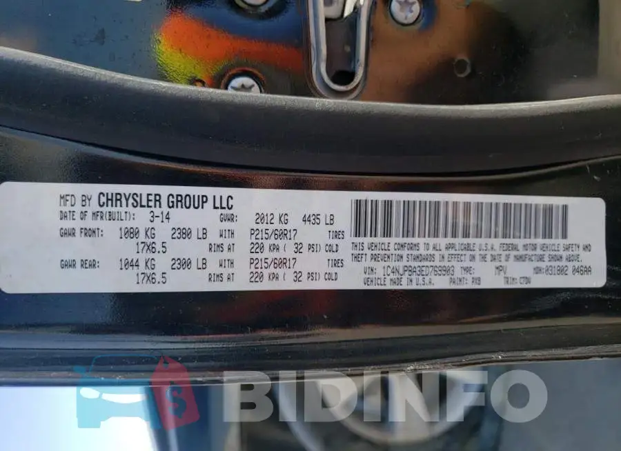 1C4NJPBA3ED769903 Photo# 12