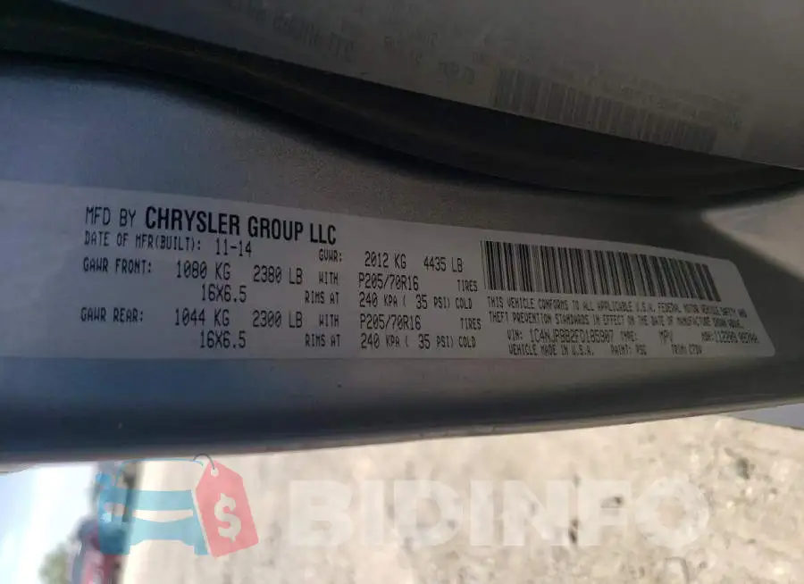 1C4NJPBB2FD185907 Photo# 13