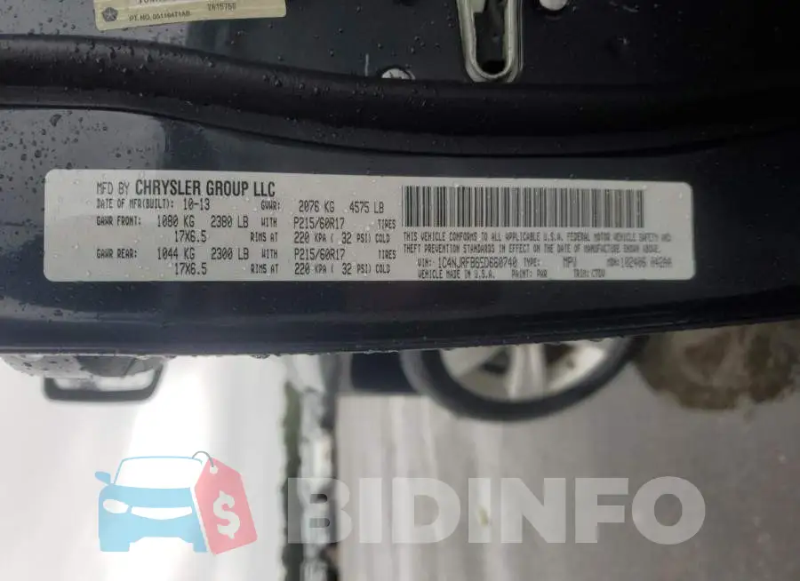 1C4NJRFB6ED660740 Photo# 12