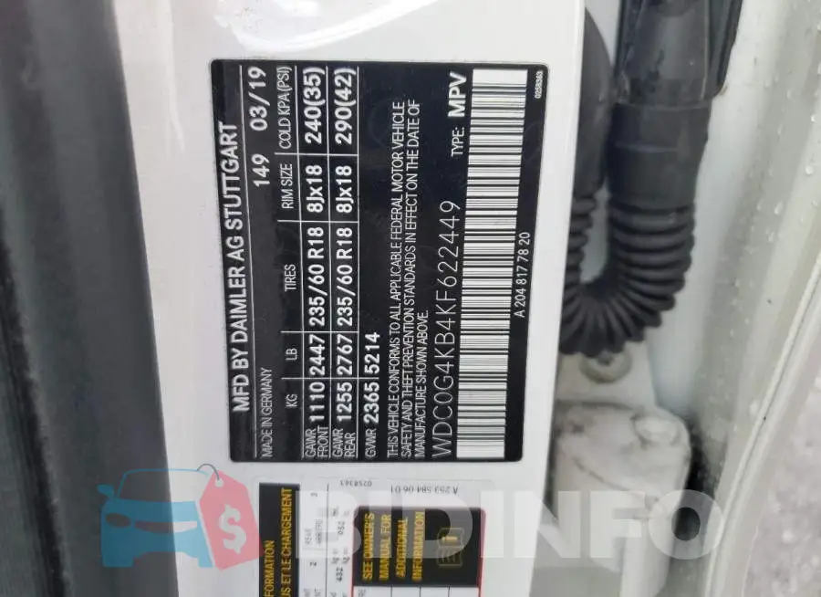WDC0G4KB4KF622449 Photo# 14