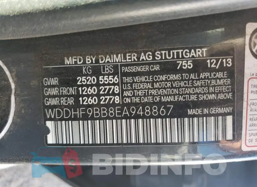 WDDHF9BB8EA948867 Photo# 12