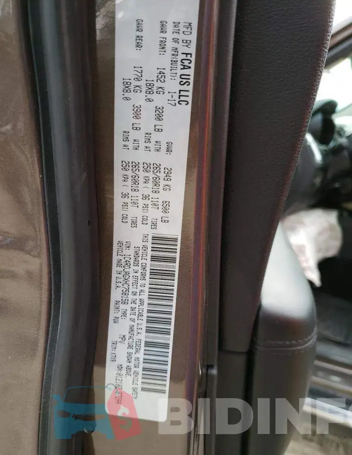 1C4RDJAGXHC758158 Photo# 14
