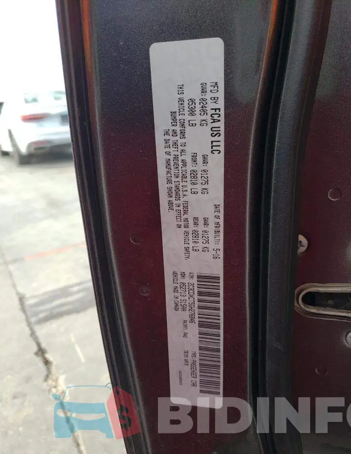 2C3CDXCT5GH276846 Photo# 12