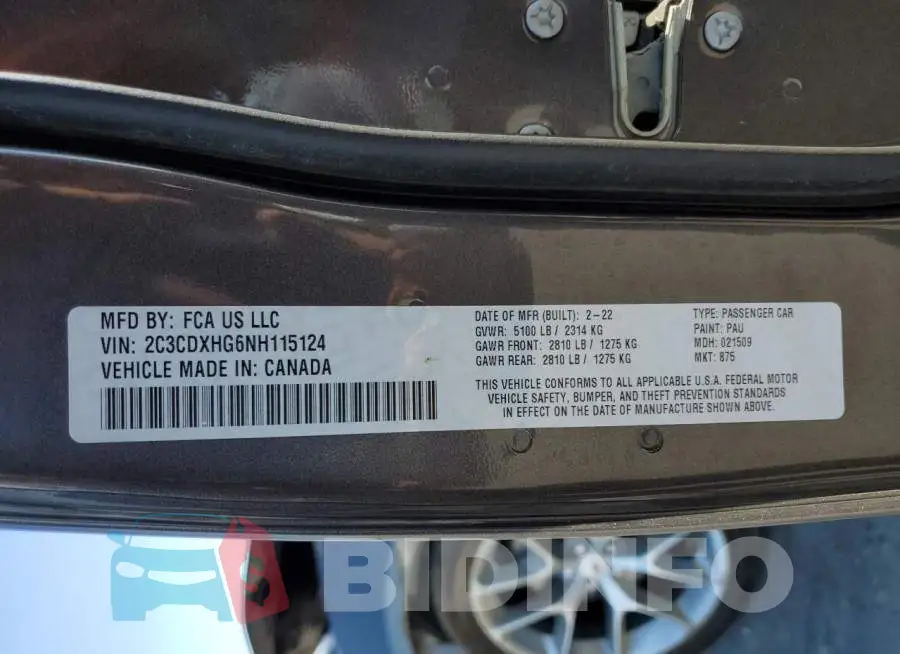2C3CDXHG6NH115124 Photo# 13