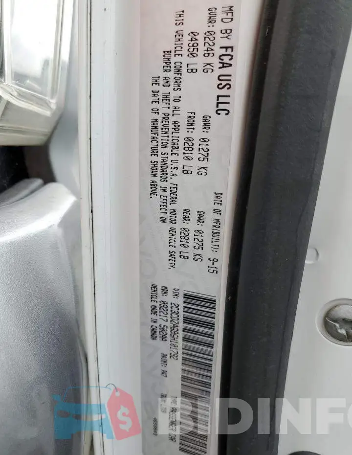 2C3CDZAG9GH101792 Photo# 12