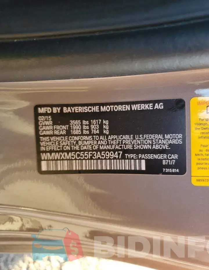 WMWXM5C55F3A59947 Photo# 10