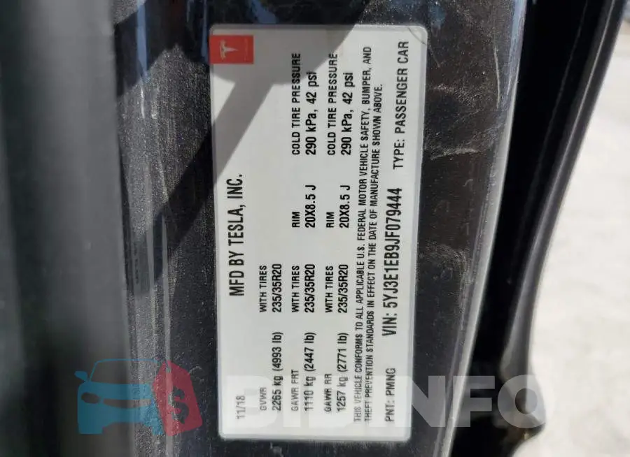 5YJ3E1EB9JF079444 Photo# 12