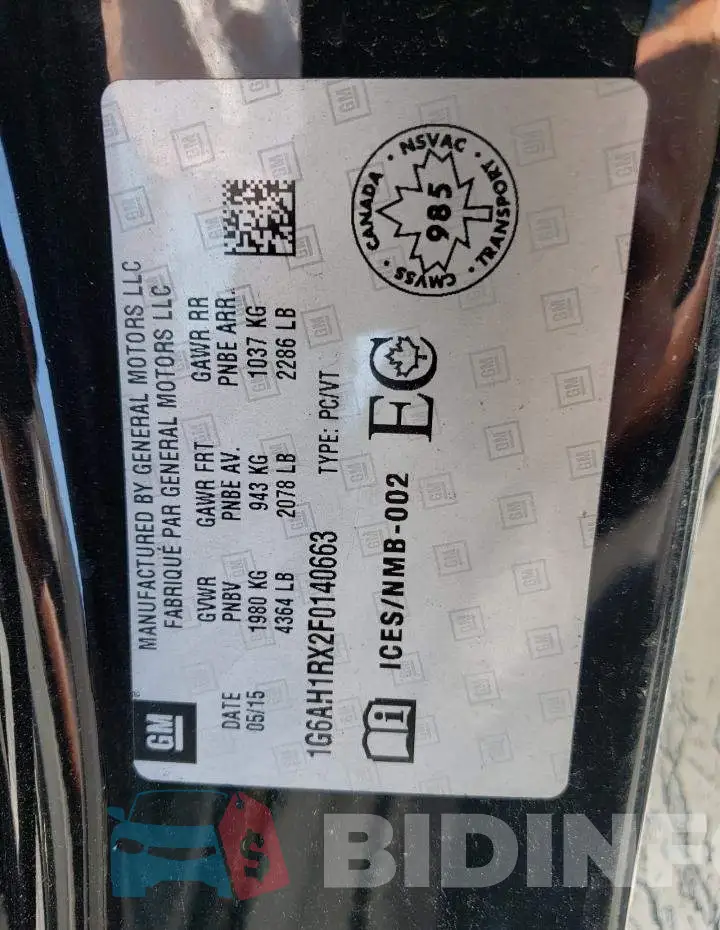 1G6AH1RX2F0140663 Photo# 13