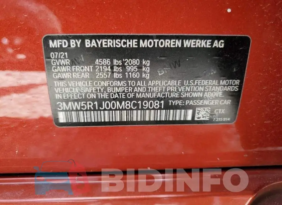 3MW5R1J00M8C19081 Photo# 12