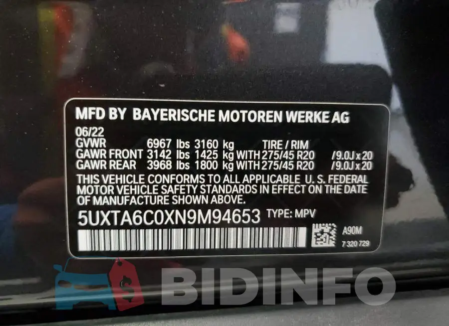 5UXTA6C0XN9M94653 Photo# 13