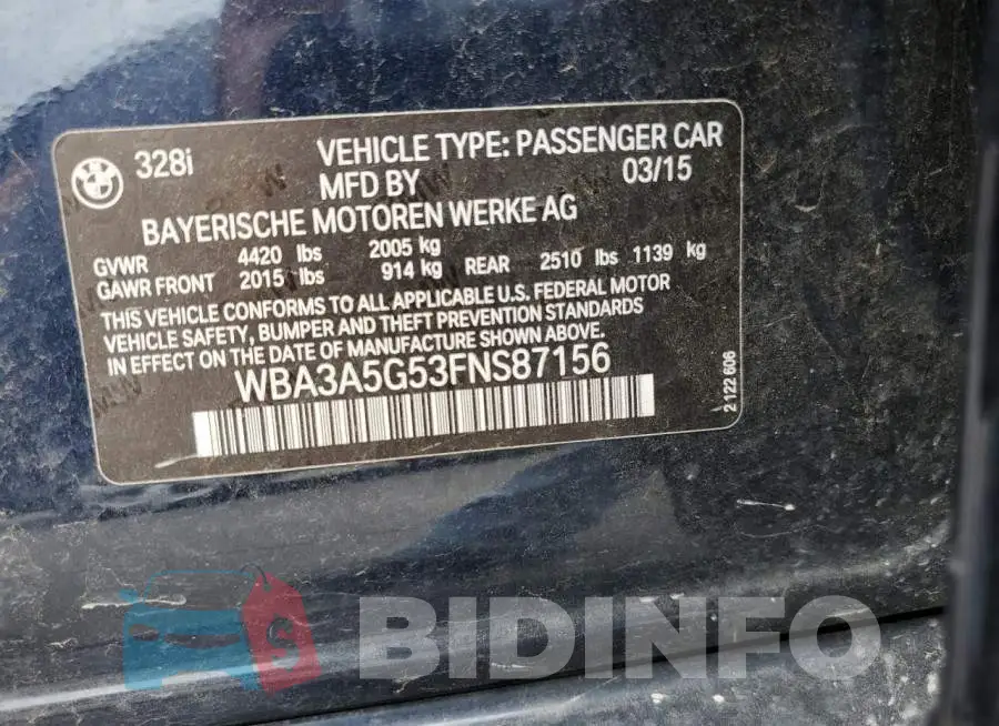 WBA3A5G53FNS87156 Photo# 12