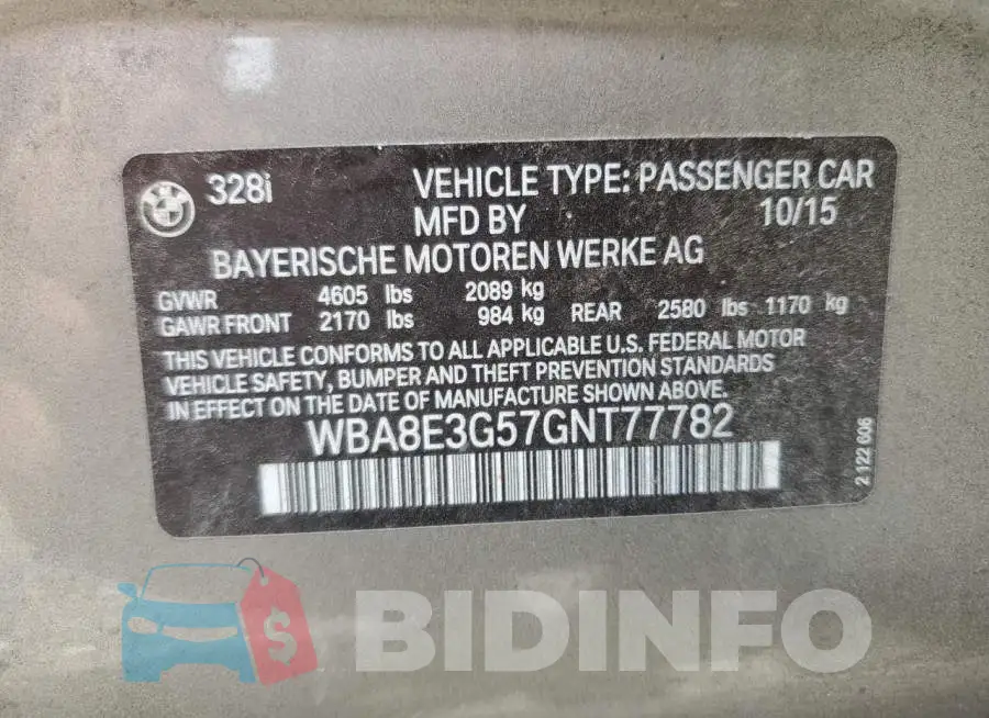 WBA8E3G57GNT77782 Photo# 12