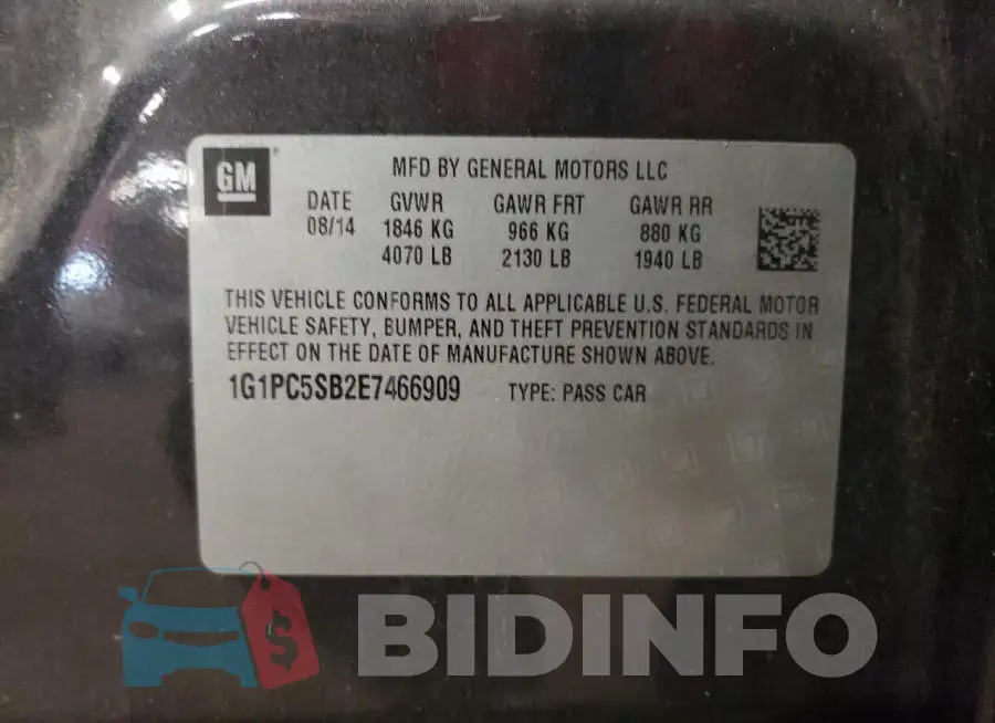 1G1PC5SB2E7466909 Photo# 13