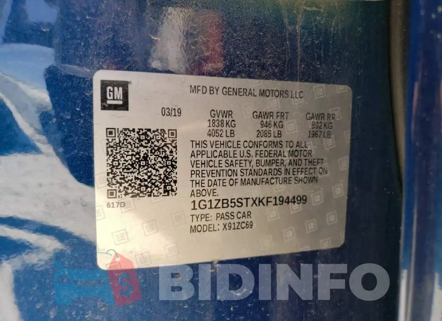 1G1ZB5STXKF194499 Photo# 12