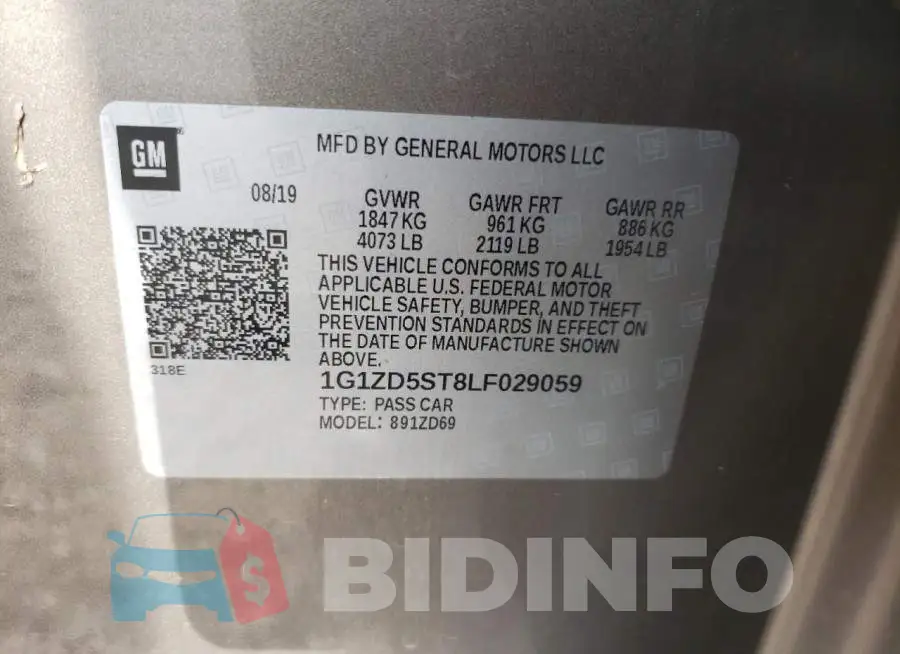 1G1ZD5ST8LF029059 Photo# 12