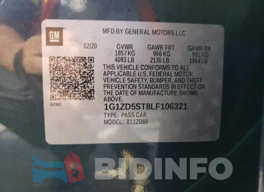 1G1ZD5ST8LF106321 Photo# 12