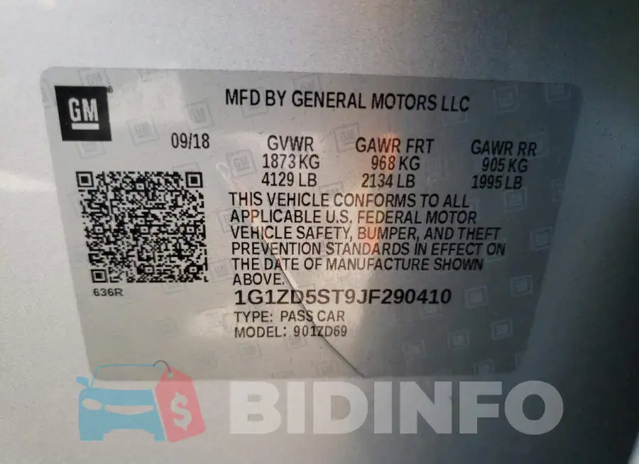 1G1ZD5ST9JF290410 Photo# 12