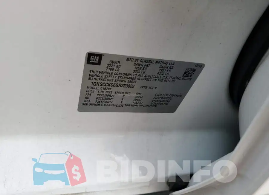 1GNSCCKC6GR253829 Photo# 13