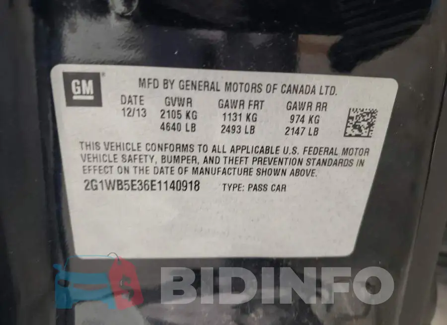 2G1WB5E36E1140918 Photo# 12