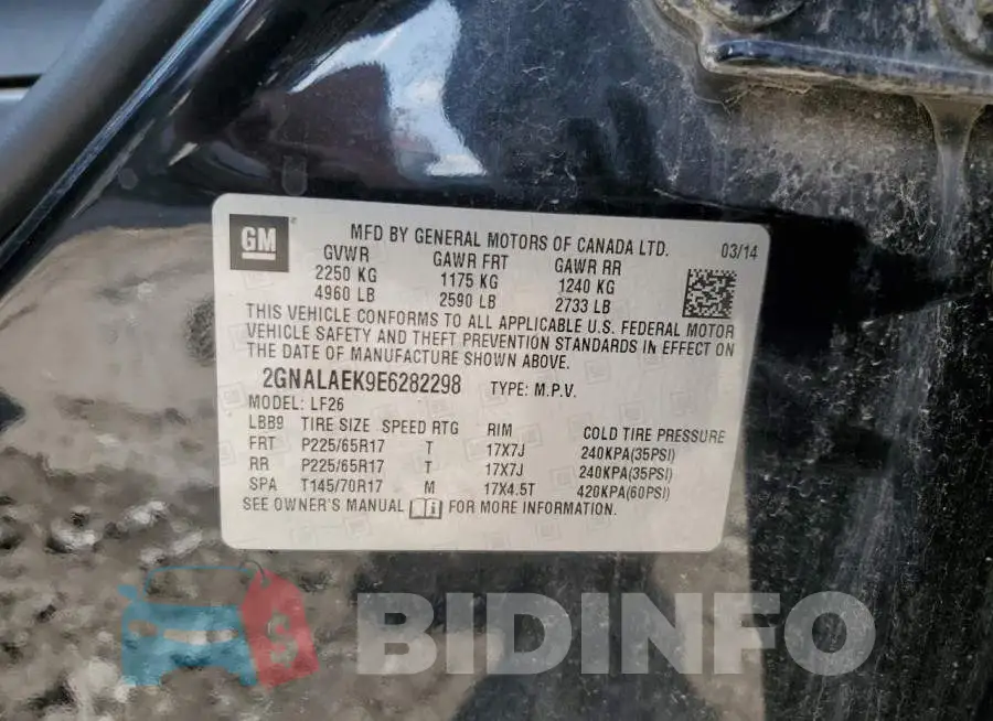 2GNALAEK9E6282298 Photo# 13
