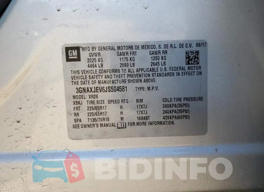 3GNAXJEV6JS504581 Photo# 12