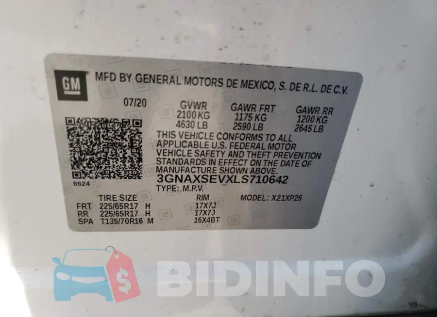 3GNAXSEVXLS710642 Photo# 12