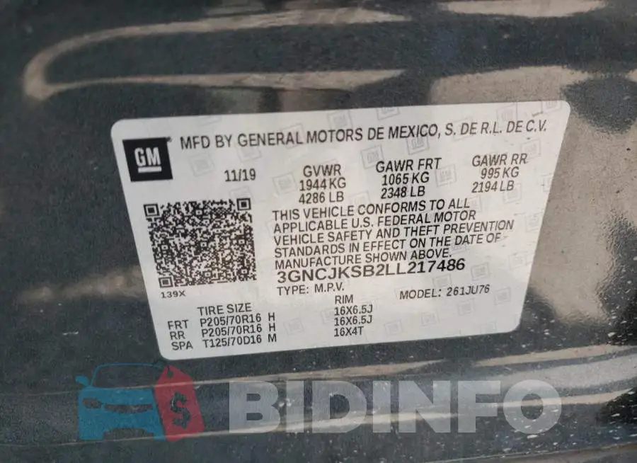 3GNCJKSB2LL217486 Photo# 13