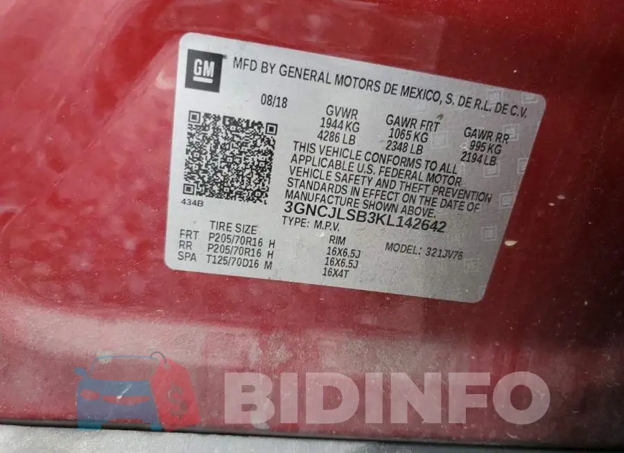 3GNCJLSB3KL142642 Photo# 13