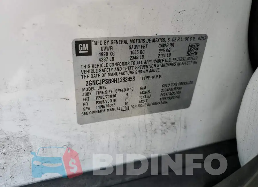 3GNCJPSB9HL282453 Photo# 13