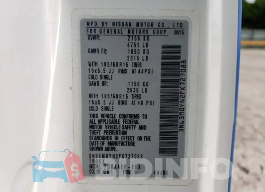 3N63M0YN2FK727088 Photo# 13