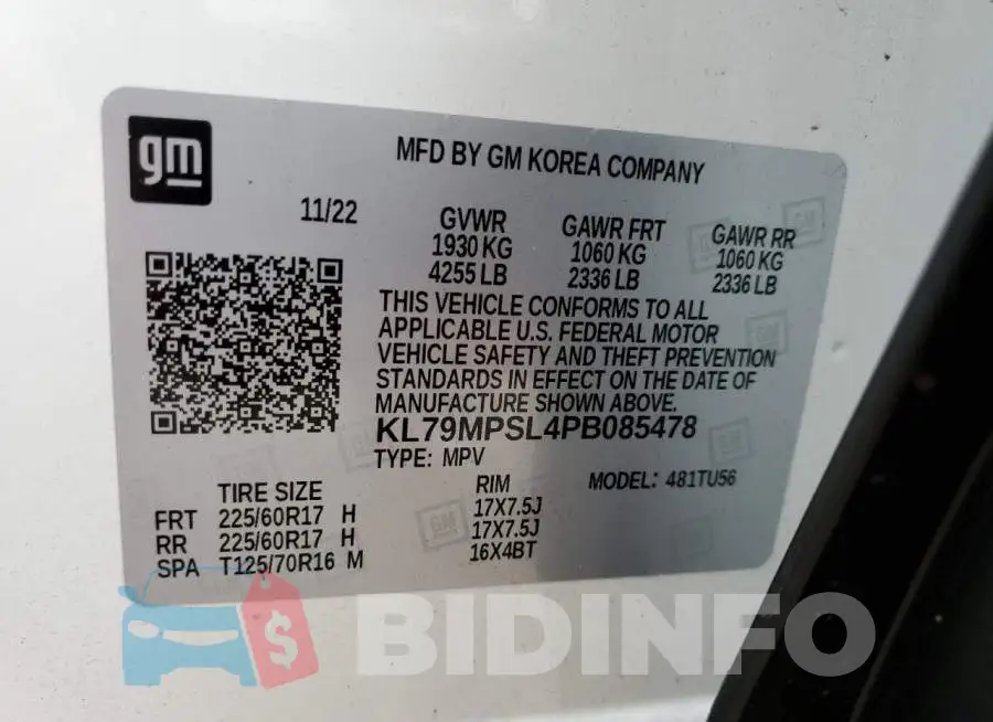 KL79MPSL4PB085478 Photo# 14