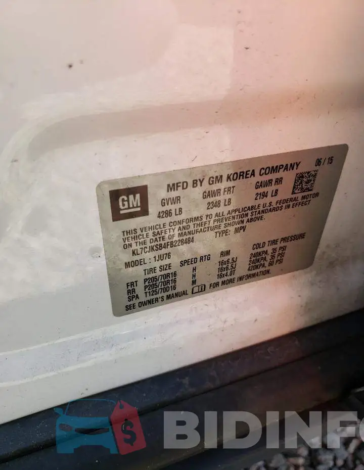 KL7CJKSB4FB228484 Photo# 13