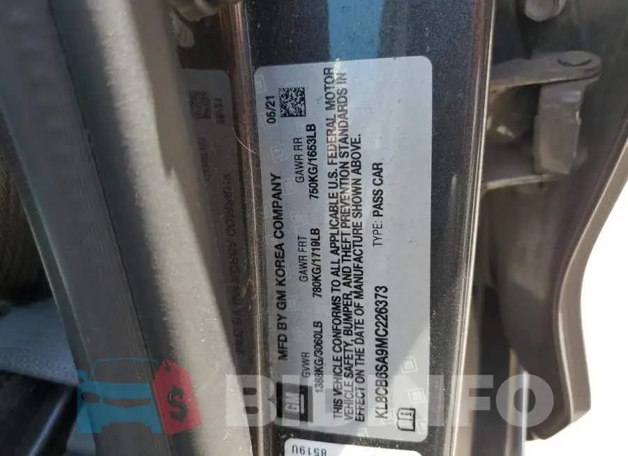 KL8CB6SA9MC226373 Photo# 12