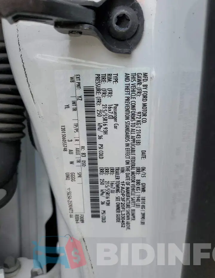 1FADP3F20FL330452 Photo# 12