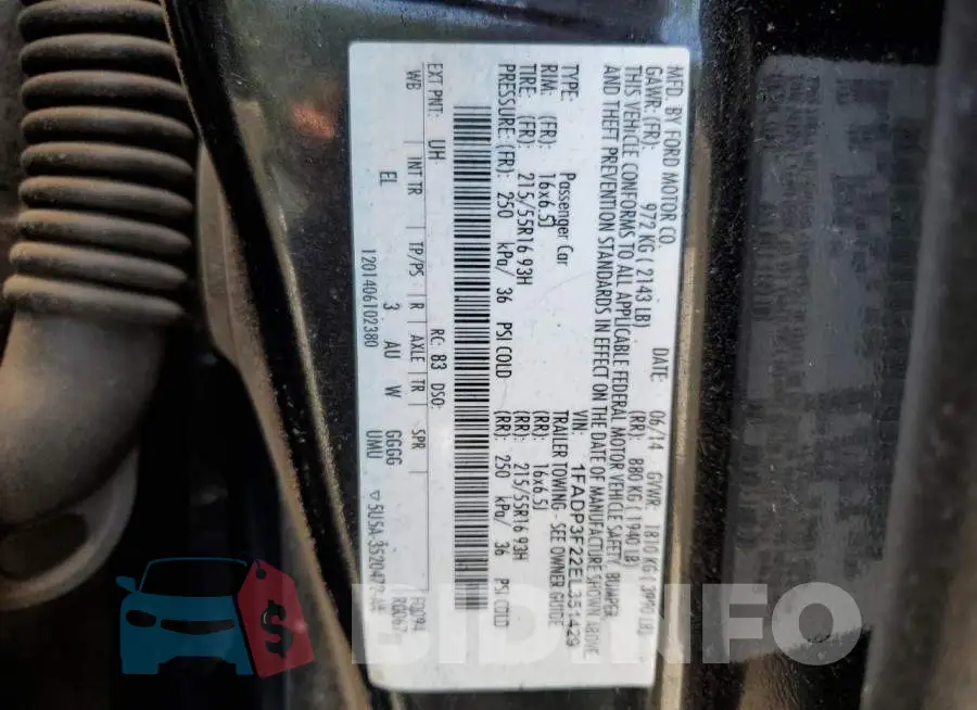 1FADP3F22EL351429 Photo# 12