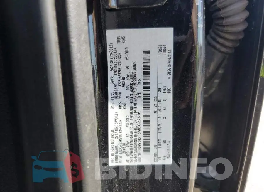 1FT8W3BT3MEC22616 Photo# 12
