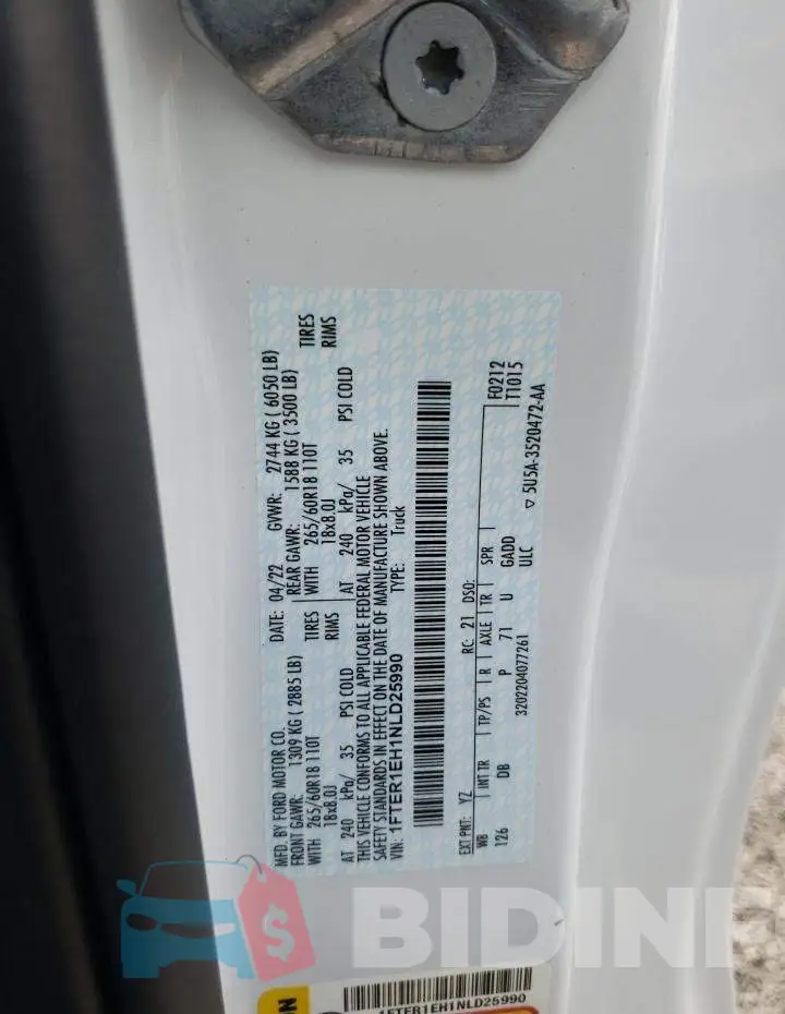 1FTER1EH1NLD25990 Photo# 12