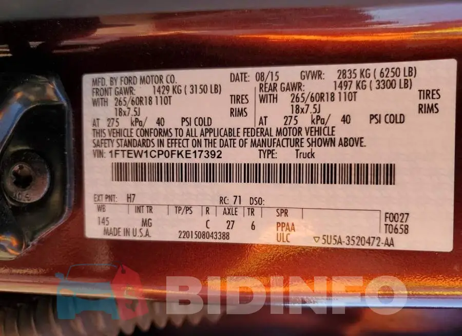 1FTEW1CP0FKE17392 Photo# 12