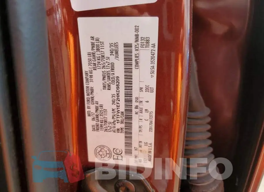 1FTFW1EF2HKD98209 Photo# 12