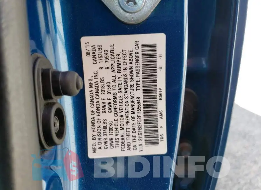 2HGFB2F52FH556948 Photo# 12