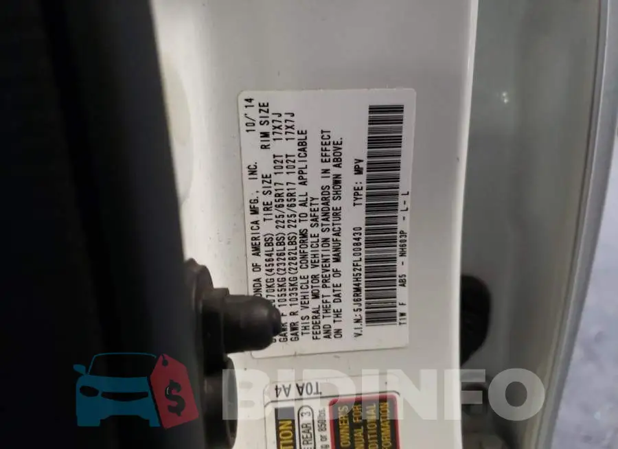 5J6RM4H52FL008430 Photo# 14