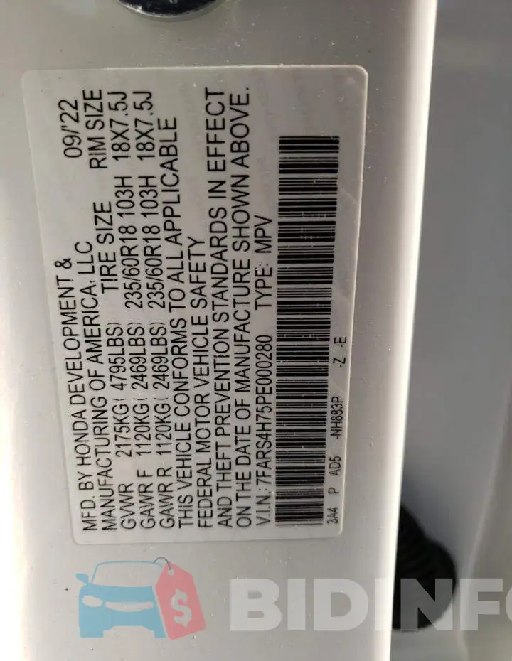 7FARS4H75PE000280 Photo# 14