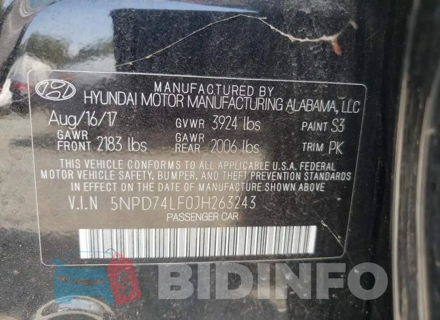 5NPD74LF0JH263243 Photo# 12
