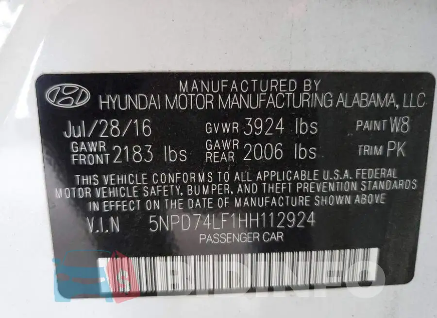 5NPD74LF1HH112924 Photo# 12