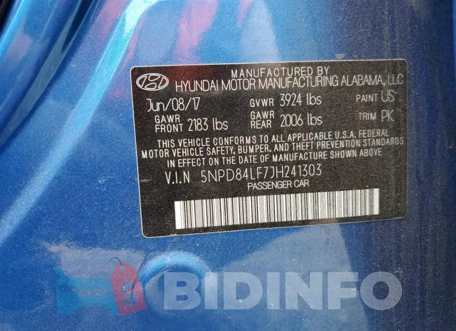 5NPD84LF7JH241303 Photo# 13