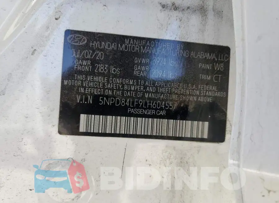 5NPD84LF9LH604557 Photo# 12