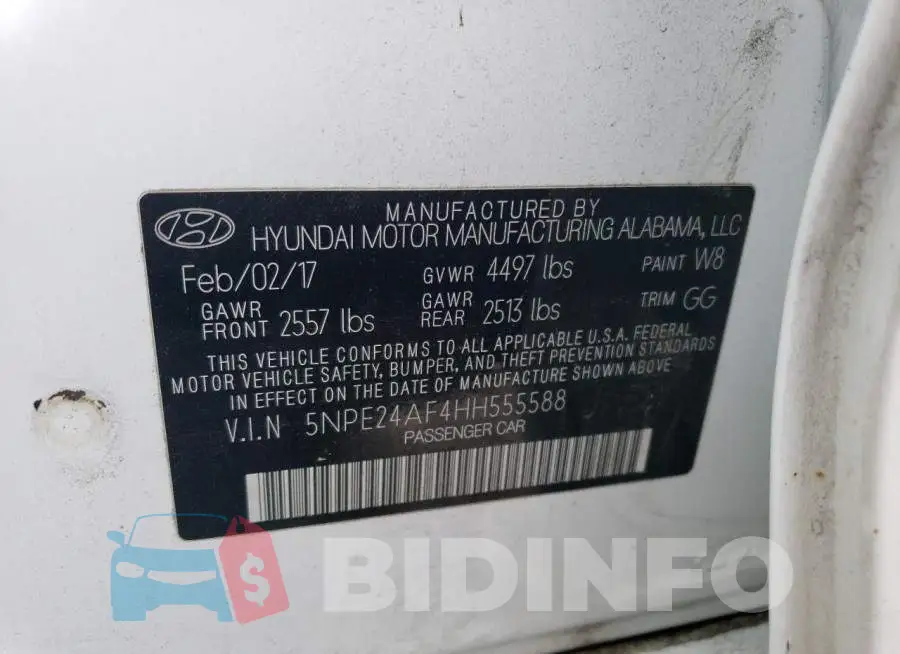 5NPE24AF4HH555588 Photo# 13