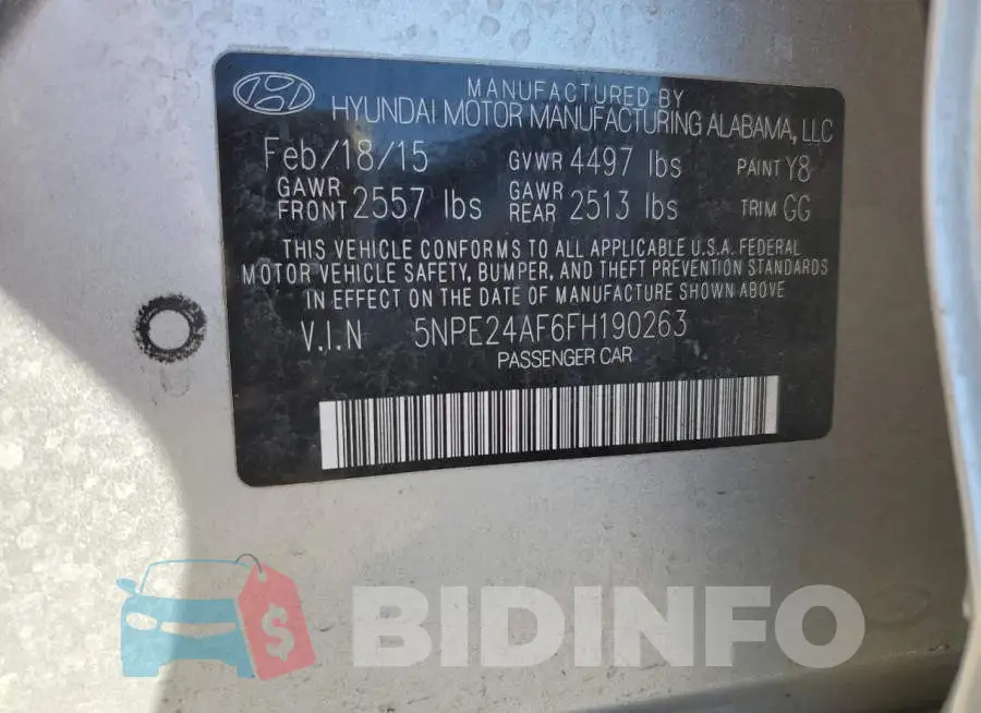 5NPE24AF6FH190263 Photo# 12