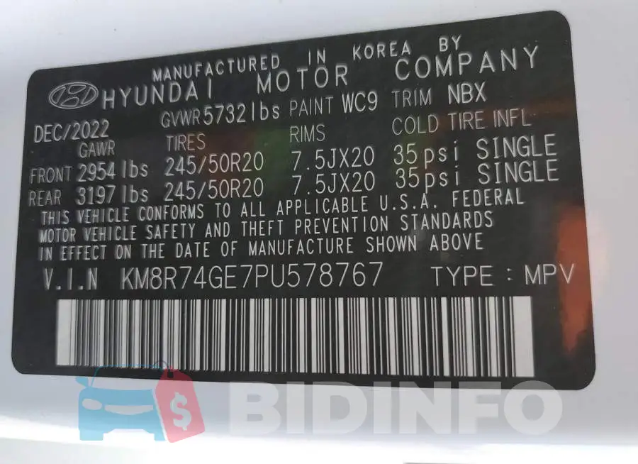 KM8R74GE7PU578767 Photo# 13